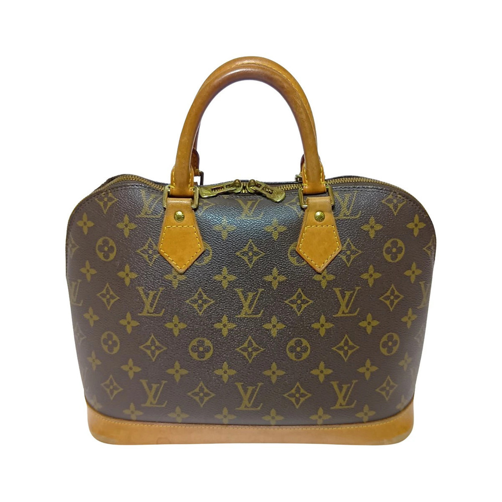 LOUIS VUITTON Monogram Alma Handbag Brown Zip